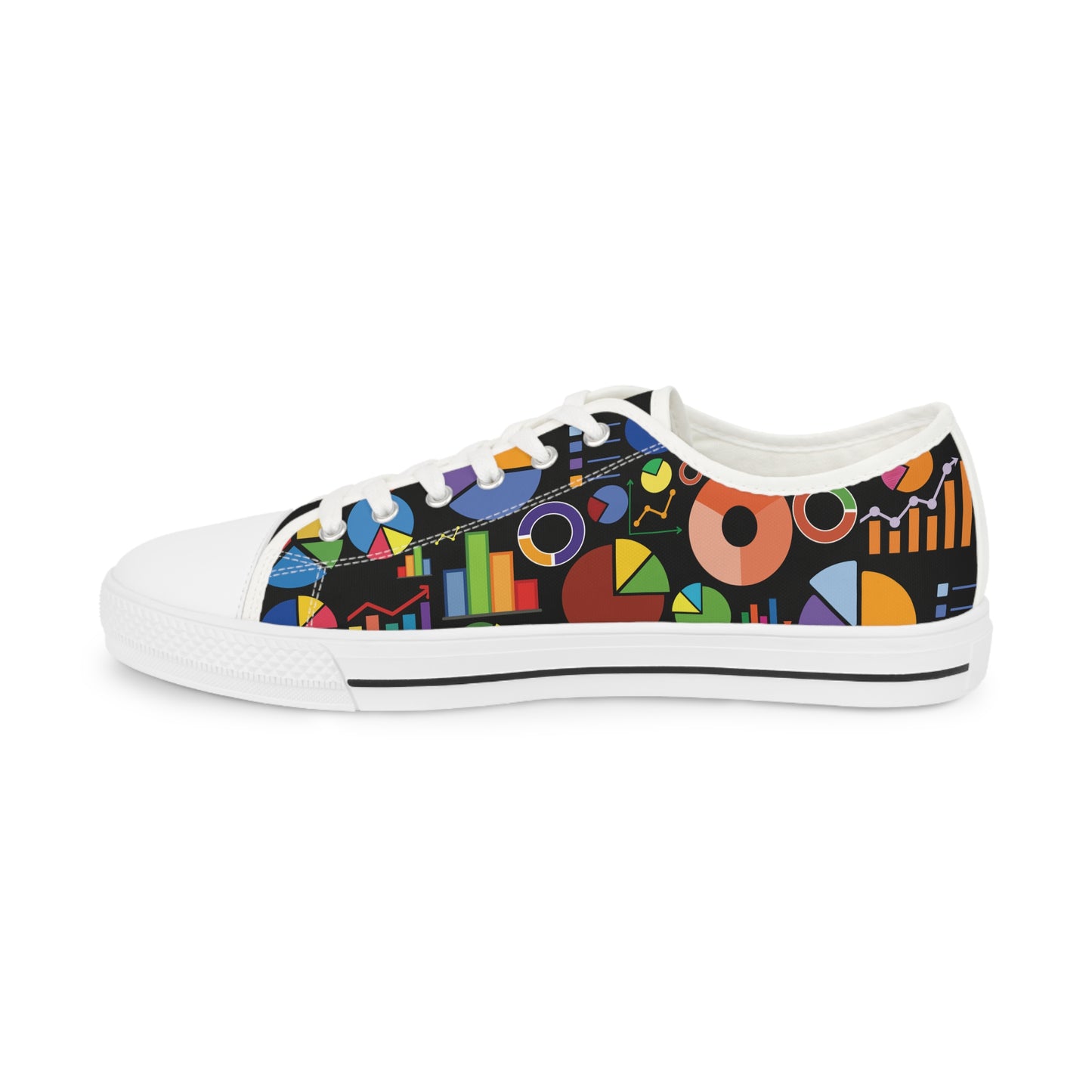 Low Top Sneakers (Men's) - Project Manager Data Visualization - All-Over-Print design