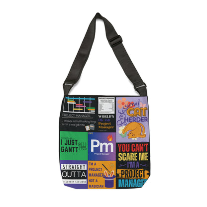 Tote Bag (Adjustable) - All-Over-Print - Project Manager icons