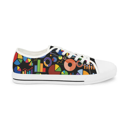 Low Top Sneakers (Men's) - Project Manager Data Visualization - All-Over-Print design