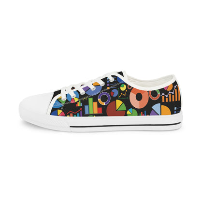 Low Top Sneakers (Men's) - Project Manager Data Visualization - All-Over-Print design