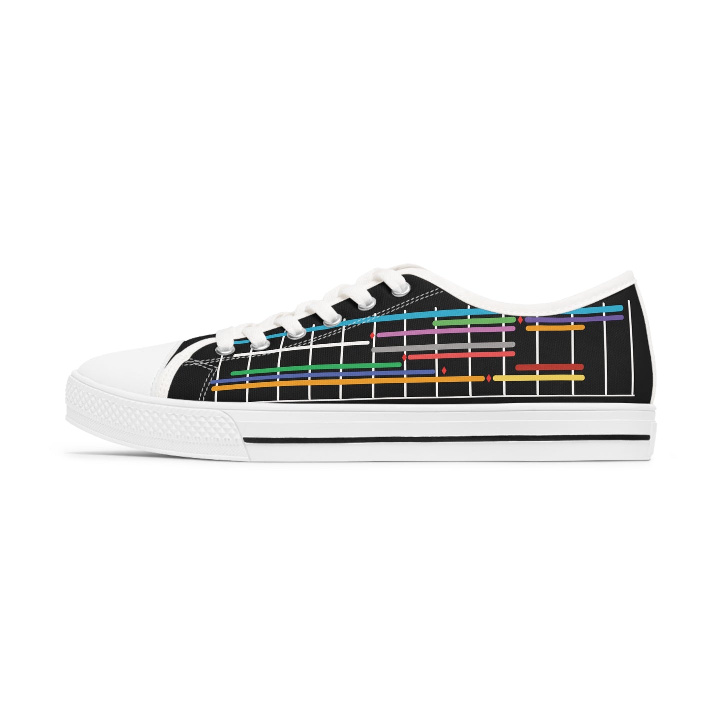 Low Top Sneakers (Women's) - Gantt Chart - All-Over Print design