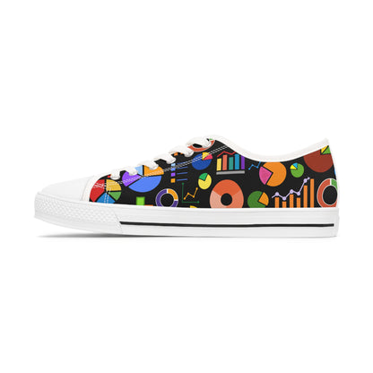 Low Top Sneakers (Women's) - Project Manager Data Visualization - All-Over-Print design