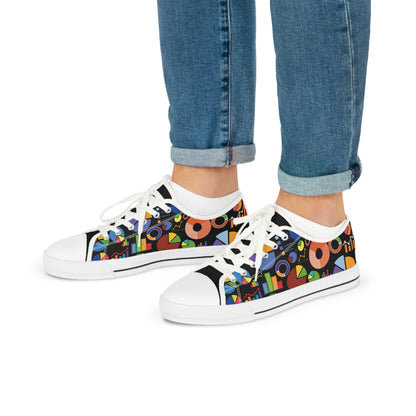 Low Top Sneakers (Men's) - Project Manager Data Visualization - All-Over-Print design