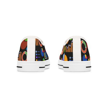 Low Top Sneakers (Women's) - Project Manager Data Visualization - All-Over-Print design