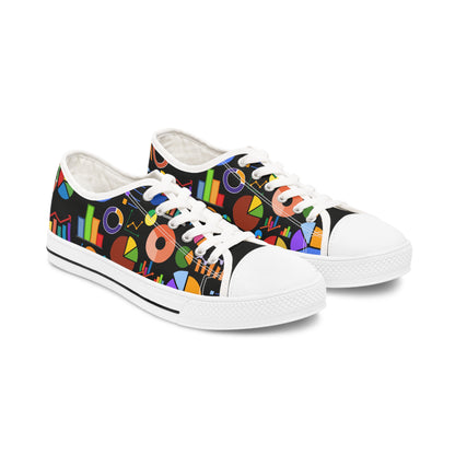 Low Top Sneakers (Women's) - Project Manager Data Visualization - All-Over-Print design