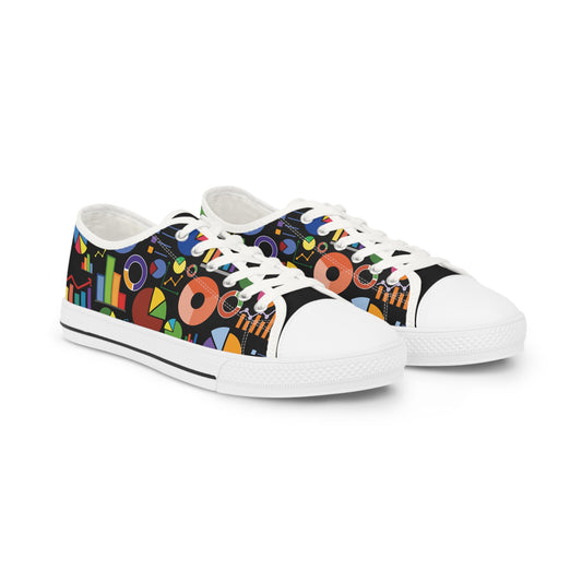 Low Top Sneakers (Men's) - Project Manager Data Visualization - All-Over-Print design