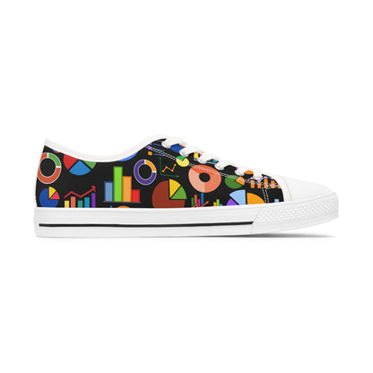 Low Top Sneakers (Women's) - Project Manager Data Visualization - All-Over-Print design