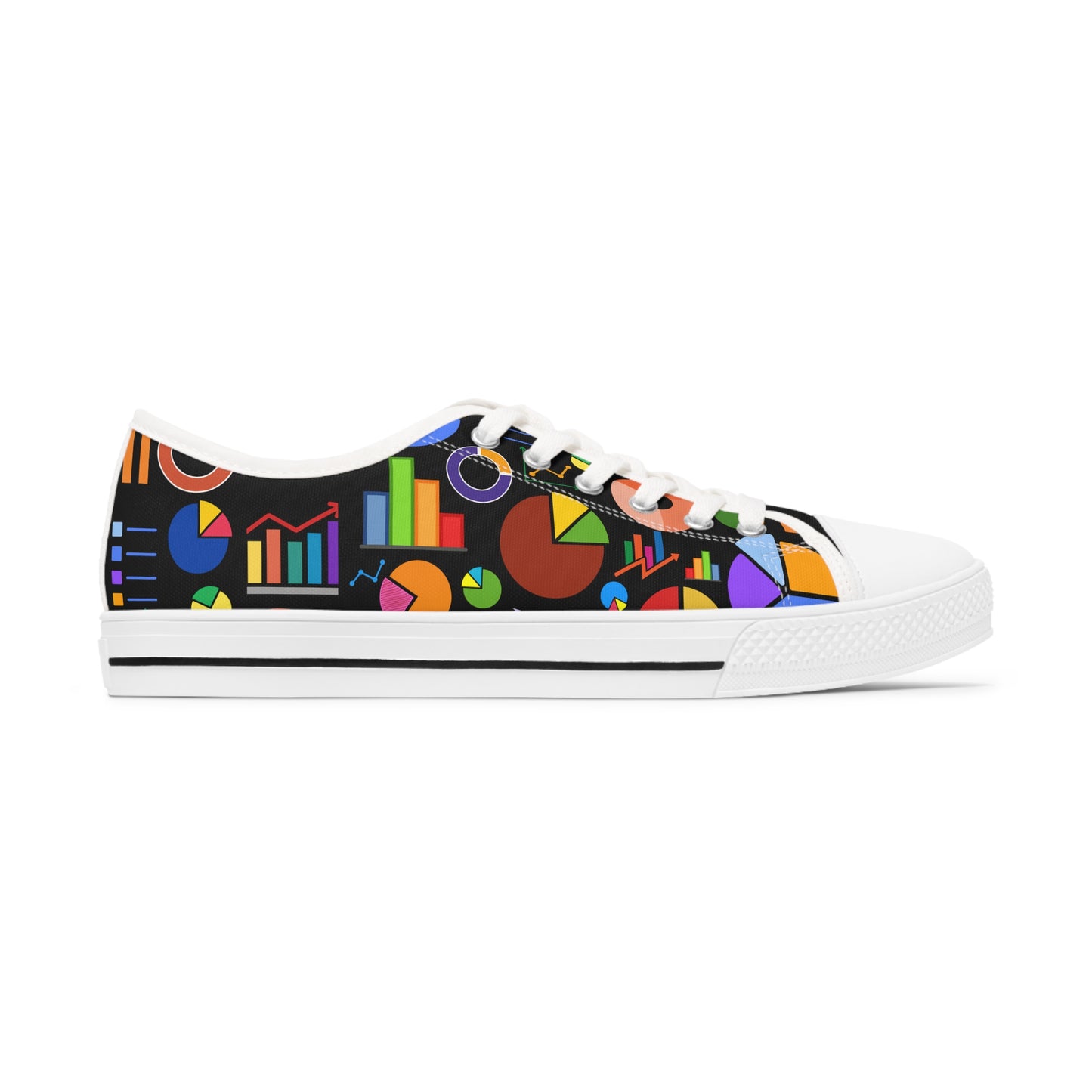 Low Top Sneakers (Women's) - Project Manager Data Visualization - All-Over-Print design