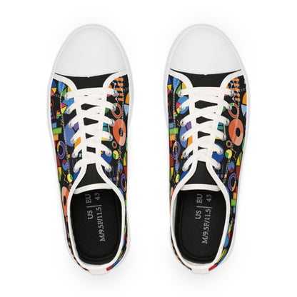 Low Top Sneakers (Men's) - Project Manager Data Visualization - All-Over-Print design