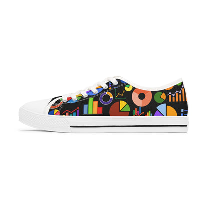 Low Top Sneakers (Women's) - Project Manager Data Visualization - All-Over-Print design